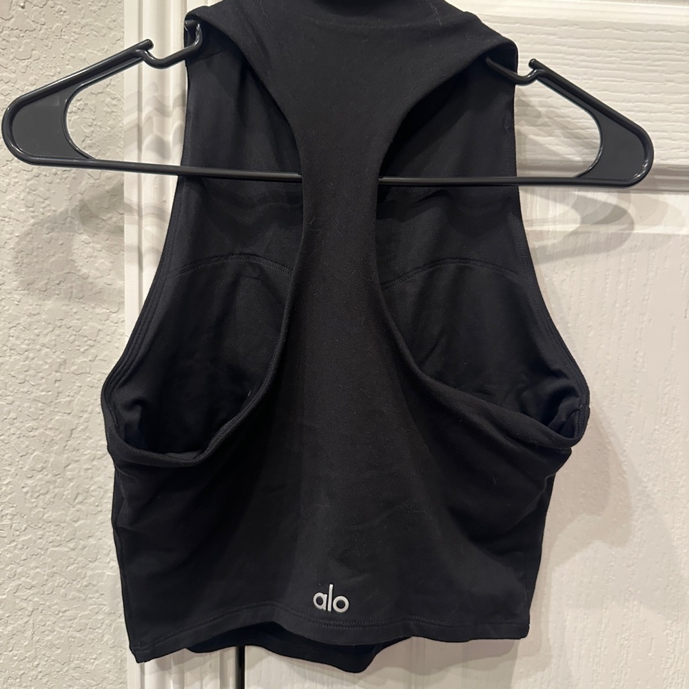 ALO Yoga Black Racerback Tank Top